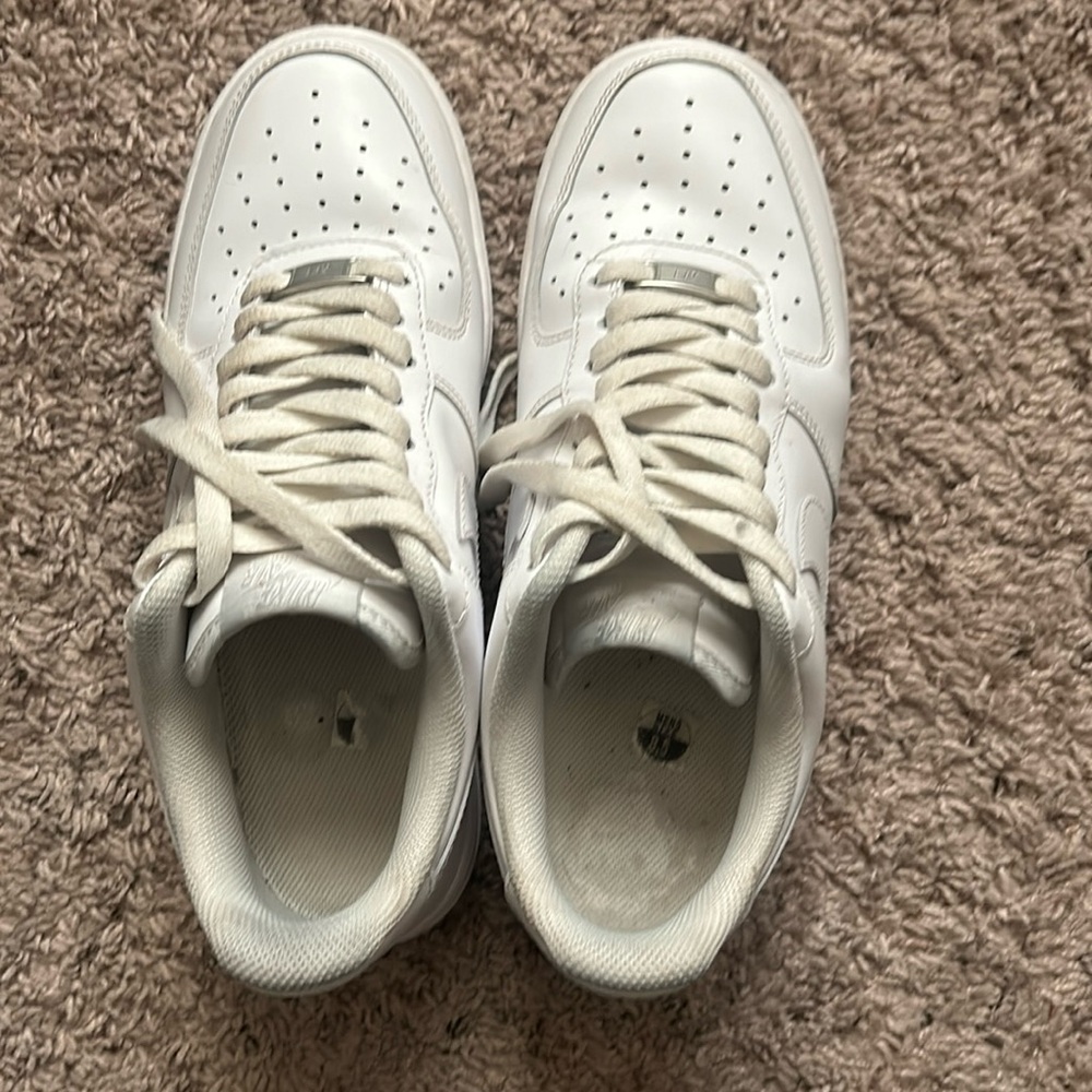 WHITE AIR FORCES size 8.5